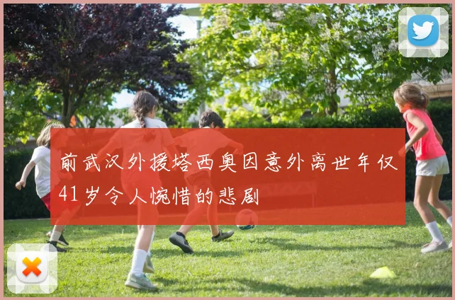 前武汉外援塔西奥因意外离世年仅41岁令人惋惜的悲剧